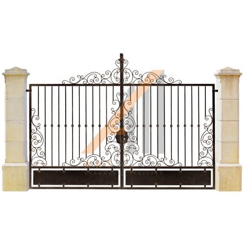 Παραδοσιακή αυλόπορτα σιδερένια 1003-009